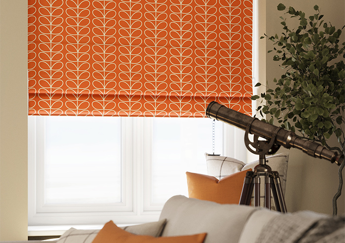 Orla Kiely Linear Stem, Persimmon - Twist&Fit Roman Blind - Image 5